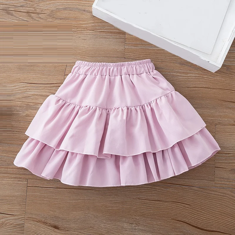 3-12 Years School Girls White Black High Waist Pleated Skirt Toddler Teenage Girl Short Skirts Kids Skirts Children Clothes