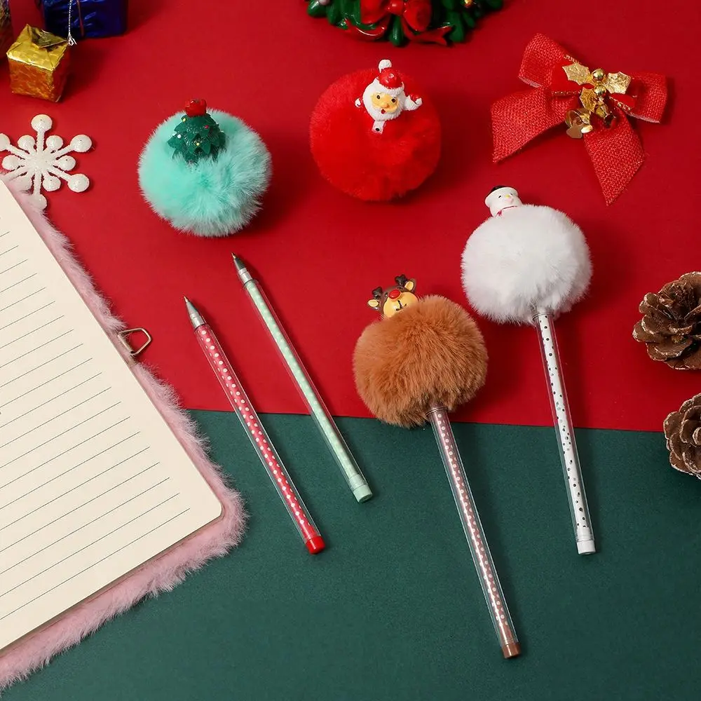 

Neutral Gel Pen Children's Plush Pen Handwriting Quick-Drying Student Gel Pen Christmas Present Writing Smoothly
