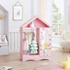 Children's Wardrobe, Mirrored Wardrobe, Open Hanging Children's Clothing Storage Cabinet, Game Room, Children's Wardrobe 6