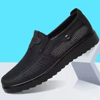 Summer men's mesh shoes thin breathable soft sole middle-aged and elderly father shoes mesh surface large size casual men's 1