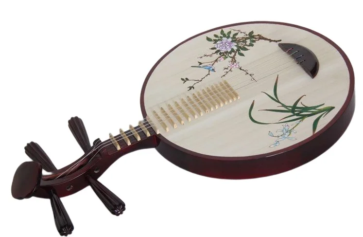 Yueqin Moon lute moon guitar painted Chinese traditional musical instruments
