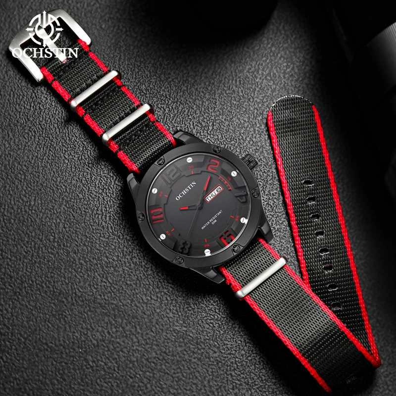 Ochstin Creative Nylon Series Casual, Simple, and Multi functional Calendar Quartz Movement Waterproof Watch Men's Quartz Watch