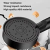 Black Booster Shower Head Adjustable High Pressure Water Massage Shower Head Home Handheld Sprayer Bathroom Supplies 5 Modes 4