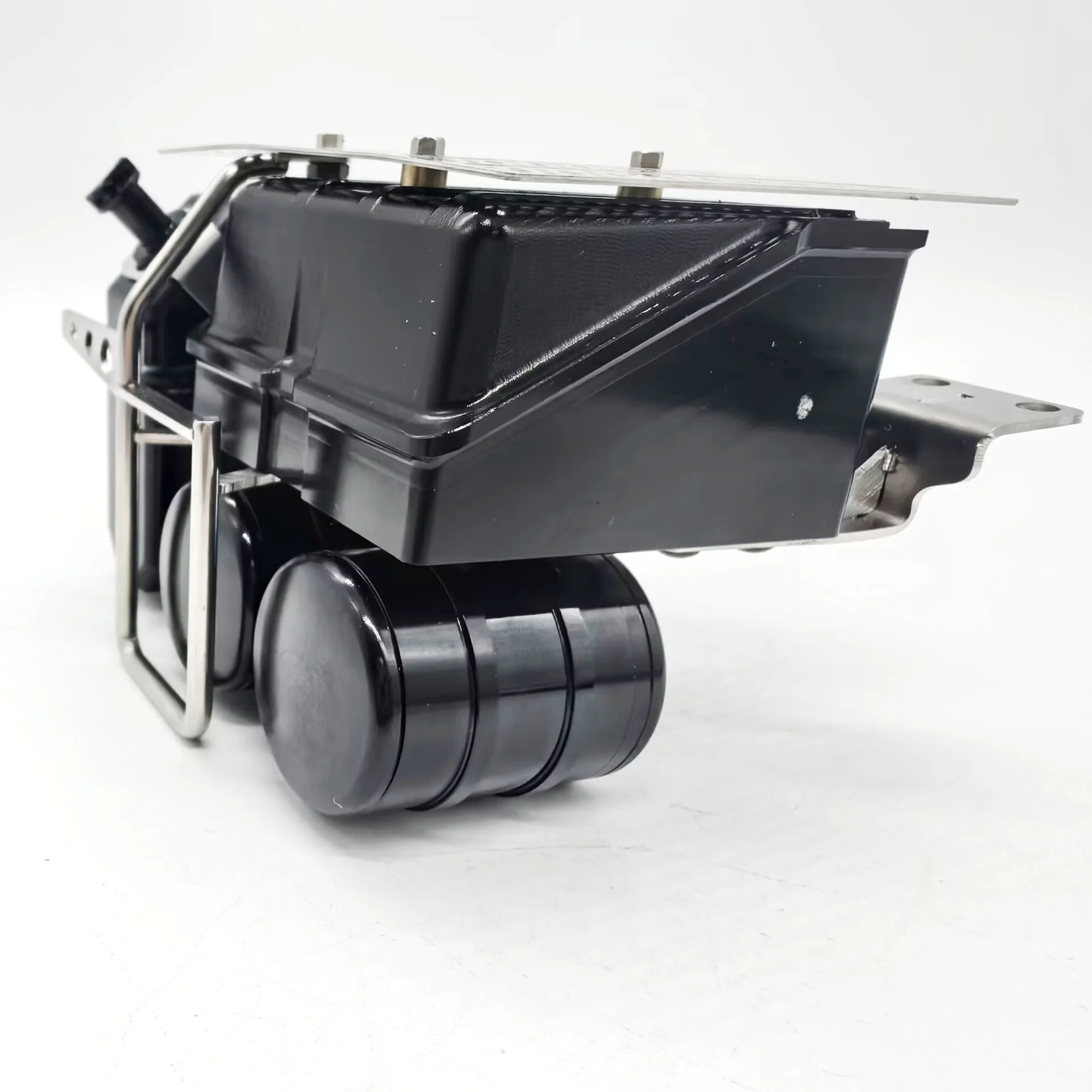 RC 1/14 LESU Metall-Batteriekasten und Harnstoff-DEF-Tank für Tamiya Traktor-LKW-Modelle für SCANIA MAN VOLVO Muldenkipper DIY-Zubehör