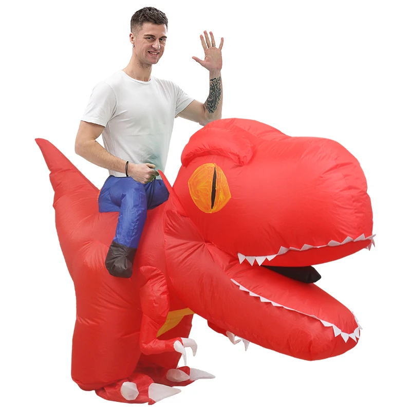 2023 Inflatable Costume for Aldult Blow Up Red Dinosaur Costume