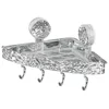 Bathroom Storage Rack Transparent Light Luxury Wall Mounted Non Perforated Strong Suction Cup Bathroom Storage Rack 6