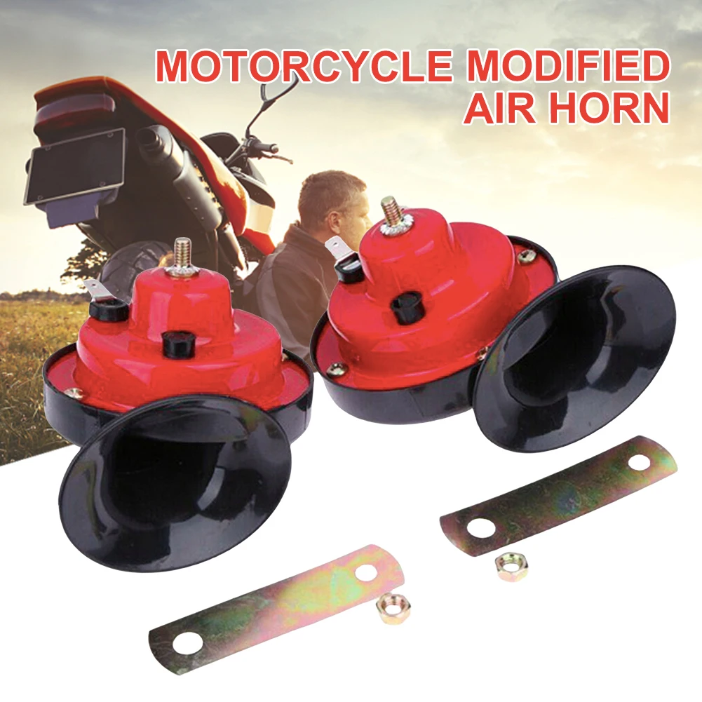 12V Super Loud Train Horns 300DB Waterproof Car Snail Electric Horn Universal Car Motorcycle Truck Boat Sound Signal Loudspeaker