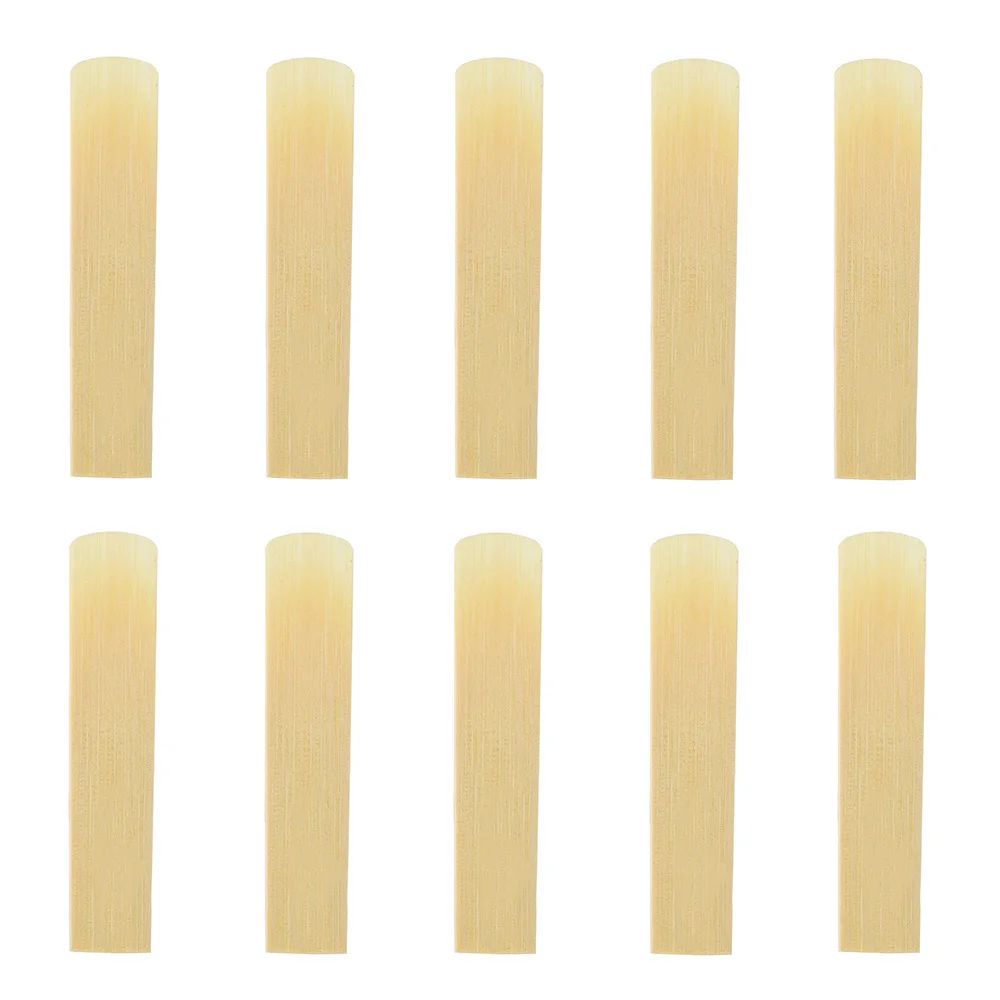 Bamboo Reeds for Bb Tenor Saxophone Sax Accessories 10-pack Pieces Strength 1.5 and 3.0