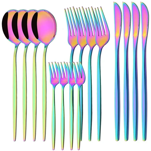Sambonet Leaf 52163-G6 - Set di Posate da Tavola monoblocco in acciaio inox 18/10, per 6 persone Sambonet Leaf 52163-G6 - Set di Posate da Tavola monoblocco in acciaio inox 18/10, per 6 persone