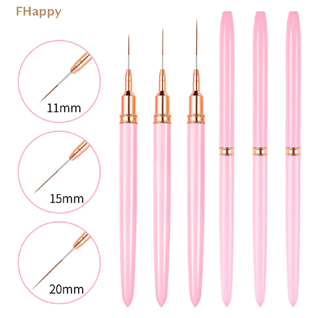 

1Pcs French Stripe Nail Art Liner Brush 3D Tips Line Stripes DIY Drawing Pen UV Gel Brushes Painting Pen Manicure Tools