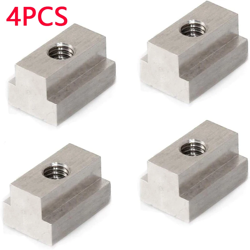 4pcs Fit For Toyota Bed Deck Rail Stainless Steel Nuts for Tacoma & Tundra Cleats Tie Downs Accessories 3/8"-16 T Slot Nuts