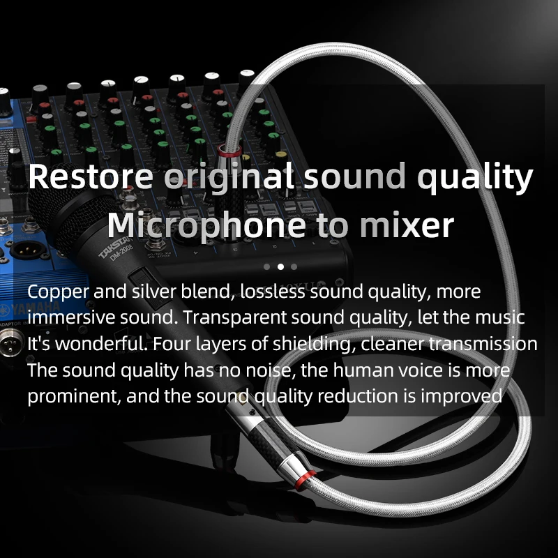 ATAUDIO  XLR ̺, ũ ͼ  Ŀ, 7N OCC ǹ ȥ 2XLR - ̺