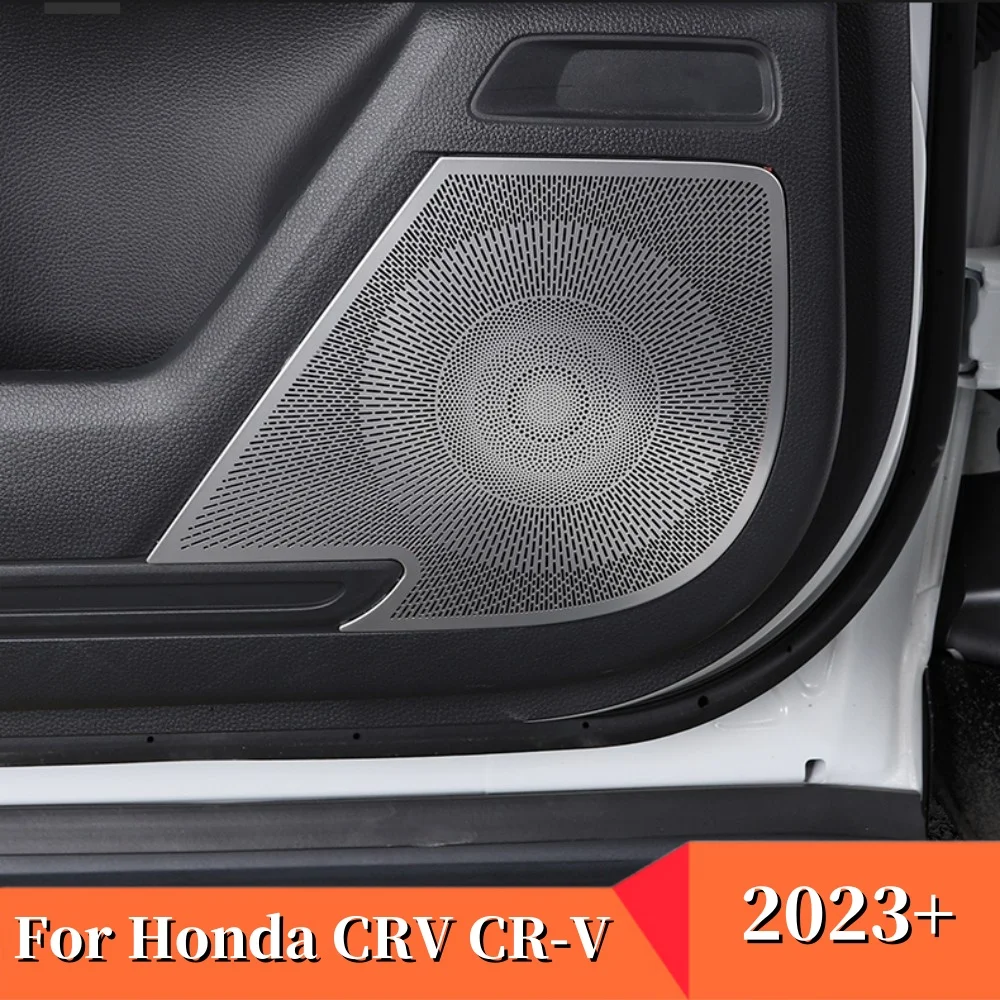 

Для Honda CRV CR-V 2023 2024 нержавеющая сталь автомобильные ворота дверь громкоговоритель Колонка аудио крышка динамика отделка рамка стикер аксессуары