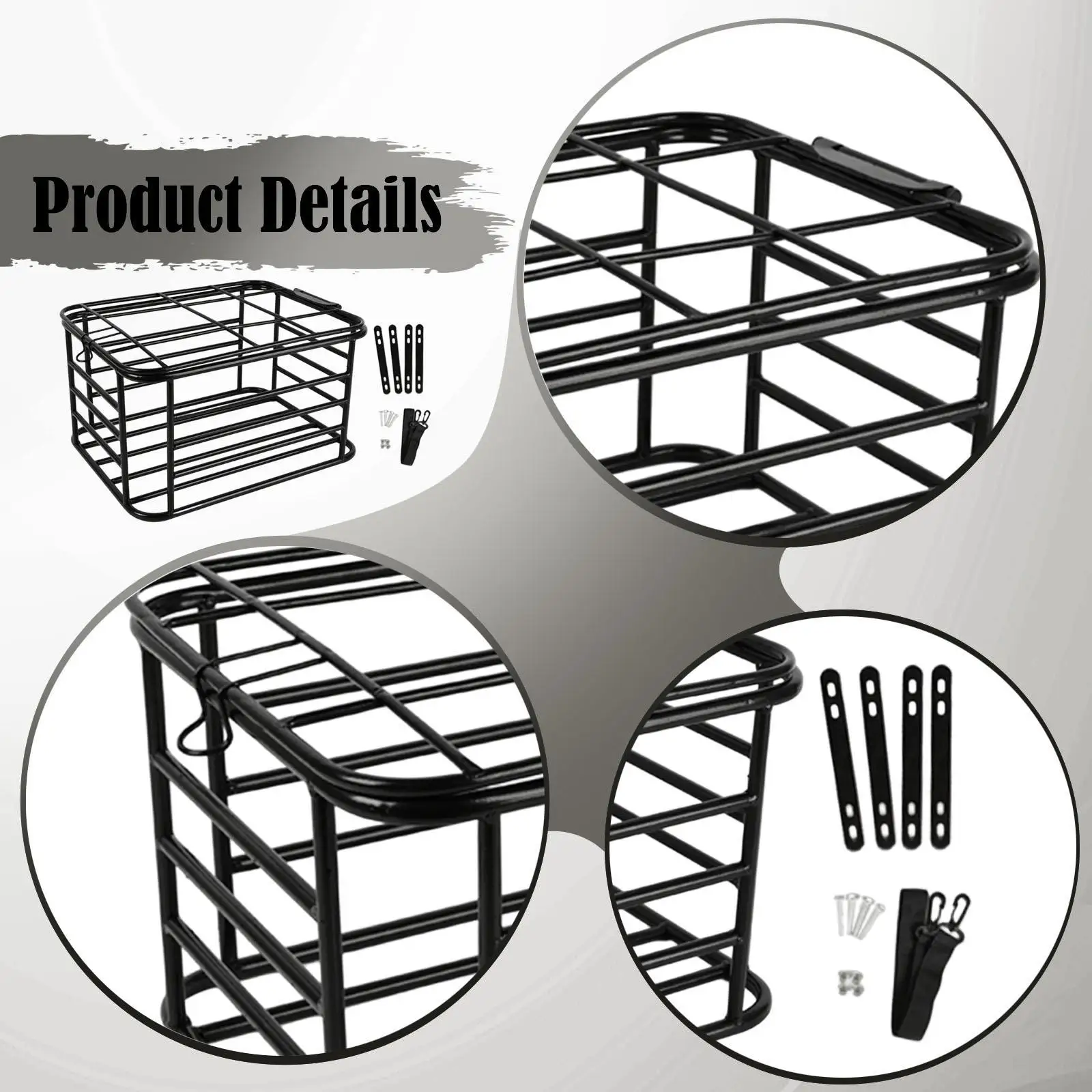 Rear Bike Basket Bicycle Cargo Rack Strong Load Bearing Dog Carrier, Bicycle Storage Basket for Mountain Bikes Dogs Riding Rear Bike Basket Bicycle Cargo Rack Strong Load Bearing Dog Carrier, Bicycle Storage Basket for Mountain Bikes Dogs Riding