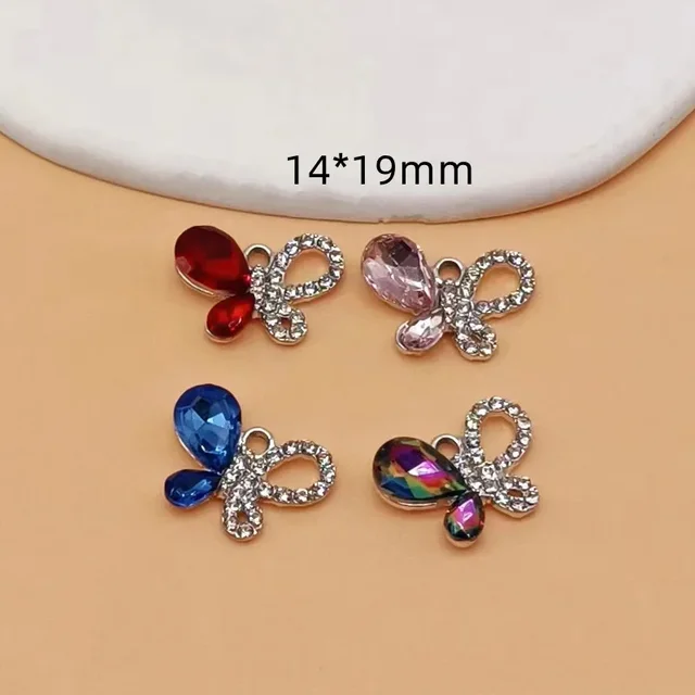 Sparkling Crystal Butterfly Charm 1