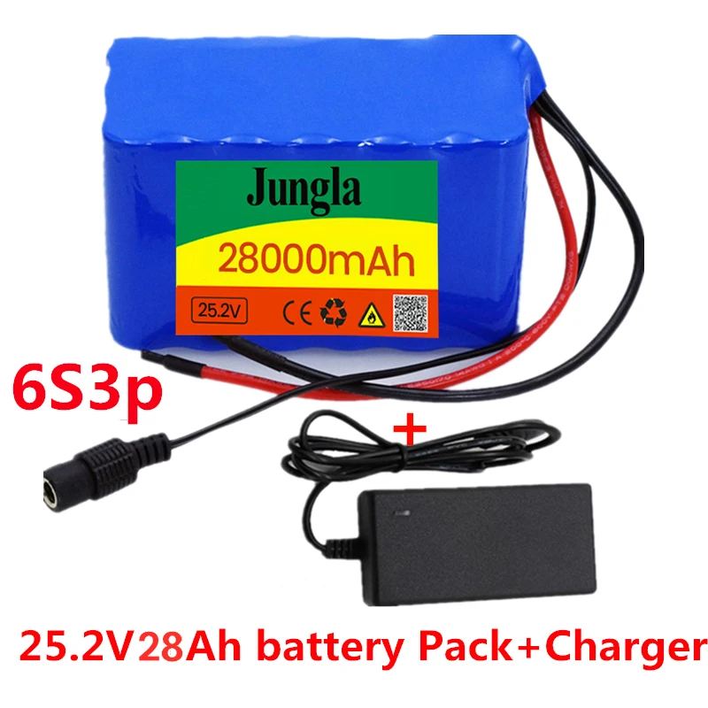 Quality 6s3p 24 V 18650 lithium ion battery 25.2 V 28000mah electric