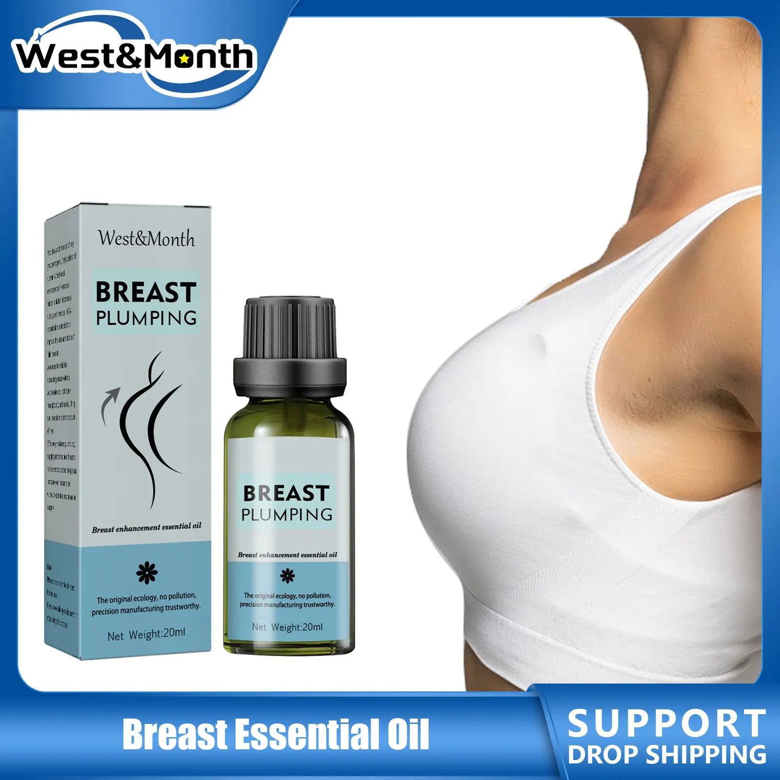 Breast Essential Oil Massage Firming Plump up Growth Enhancement Tight Restore Elasticity Sexy Boob Women Breast Enlargement Oil