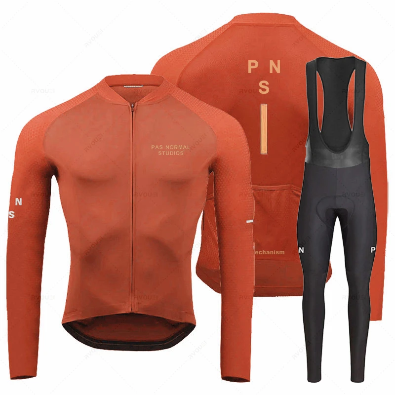 Pns Pro 남성용 사이클링 저지 세트, 긴 소매 자전거 슈트, 19D 젤 패드 바지, 가을 MTB Maillot Ciclismo 의류, 자전거 유니폼, 신제품