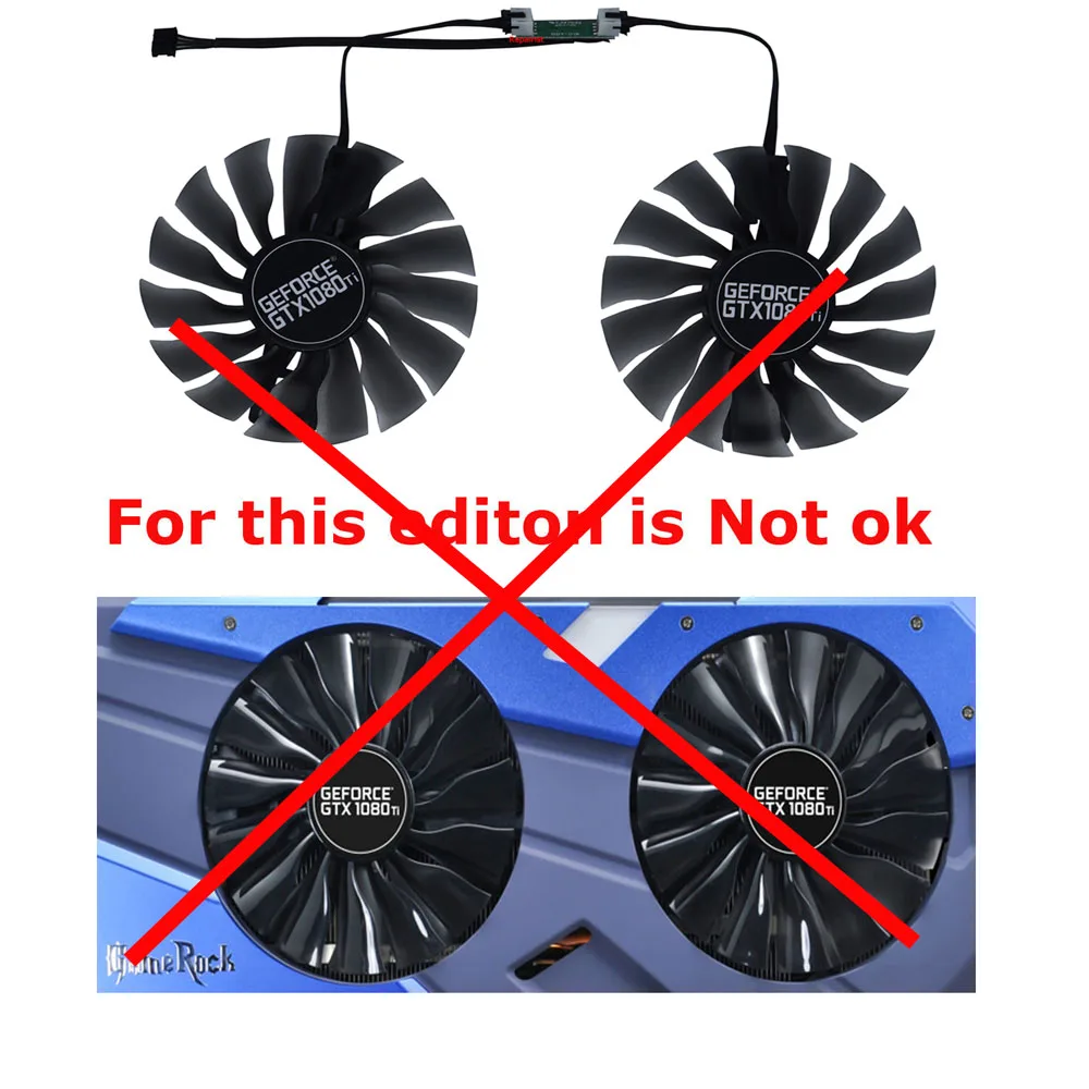 Conjunto Gaa8s2uventilador Placa de Vídeoventilador de Placas Gráficaspara Palit Gtx 1070 ti Jetstreampalit Gtx 1080 Jetstreampalit Gtx 1070 Jetstreampalit Gtx 1080 ti Jetstreamfd10015h12s Peças - Imagem 2