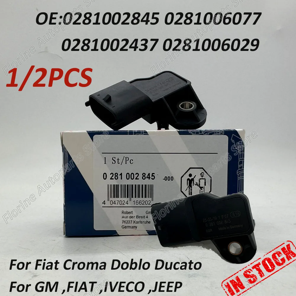 

1/2 шт. для B-osch Box 0281002845 датчик давления во впускном коллекторе карта для ALFA ROMEO GM FIATT IVECOO JEEPP 0281002437 0504088431