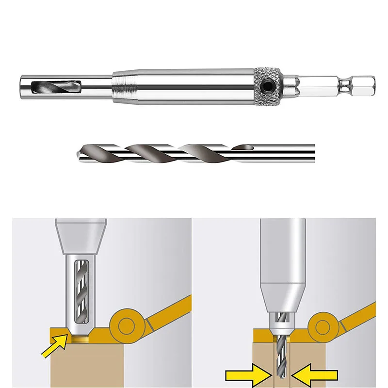 HSS Self Centering Hinge Drill Bit Door Window Cabinet Woodworking Hole Puncher Wood Reaming Tool Countersink Drill Bits Set drill bit set