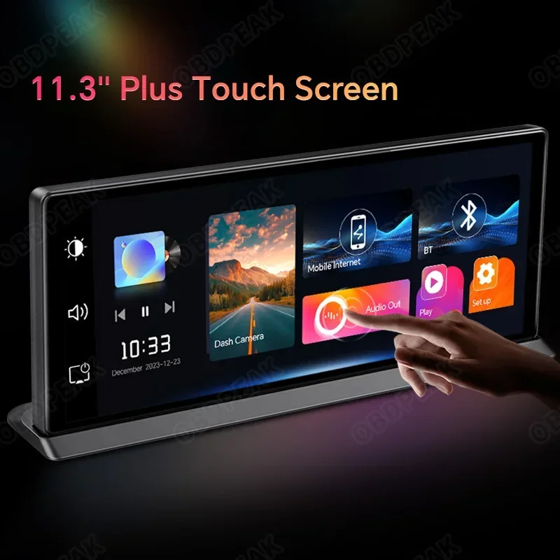 11.3 Dash Cam 4K 2 Systems Car Mirror Video Player Carplay Android Auto Car Monitor Multimedia GPS Rearview Camera Dashboard