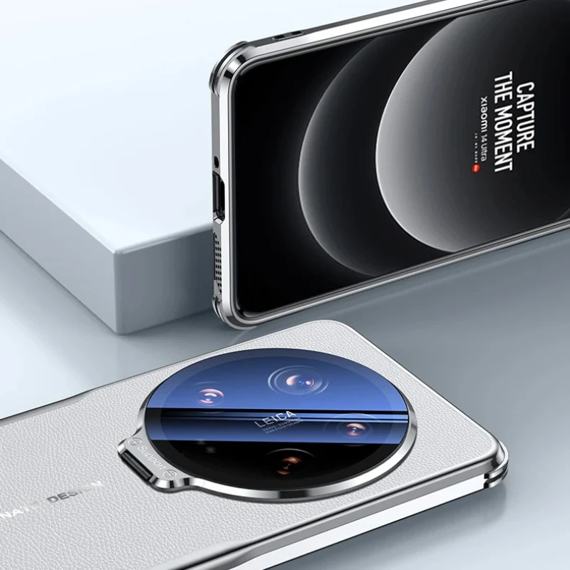 Premium Shockproof Leather Case with HD Camera Lens Protector