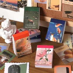 Journamm – autocollants en papier Ins Washi pour Mini livre, paysage naturel, papier adhésif créatif décoratif pour Scrapbooking, papeterie pour bricolage, 50 pièces/paquet 