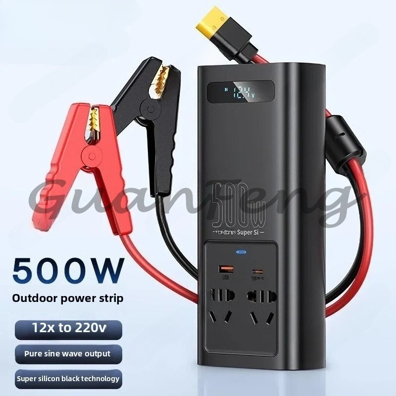 500W Pure Sine Wave Inverter 12V to 220V 110V Current Converter Europe Camper EU US 300W Auto Power Socket Car Inverters