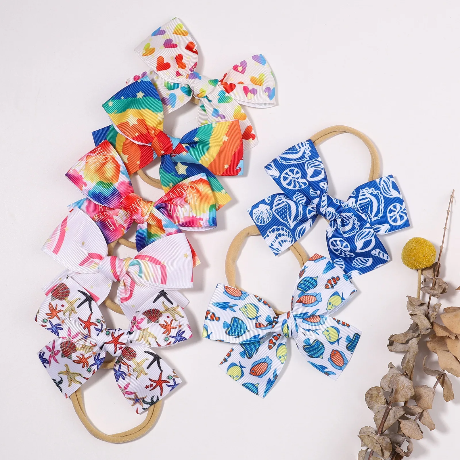 

48 шт., 3,5 дюйма, винтажные кружевные повязки на голову с бантом, связанные вручную, кружевные аксессуары для волос, подарок для будущей мамы, аксессуары