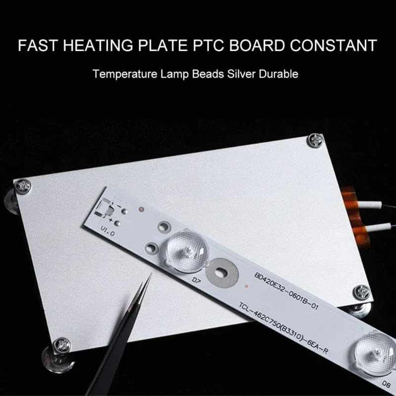 LED Lamp Remover 121x70mm BGA Demolition Chip Welding Soldering Station Aluminum IP20 Heating Plate 600W 260 Degree
