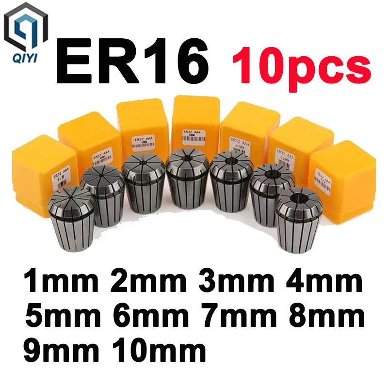 Spring collet chuck set 1-16mm ER11 ER16 ER20 ER25 for CNC machining center engraving machine lathe mill tool