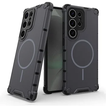 Anti-slip Bumper Armor Magnetic Phone Case For Samsung S24 S25 S26 Plus S23 Ultra A56 A55 A54 A35 A34 A25 A15 For Magsafe Cover 1