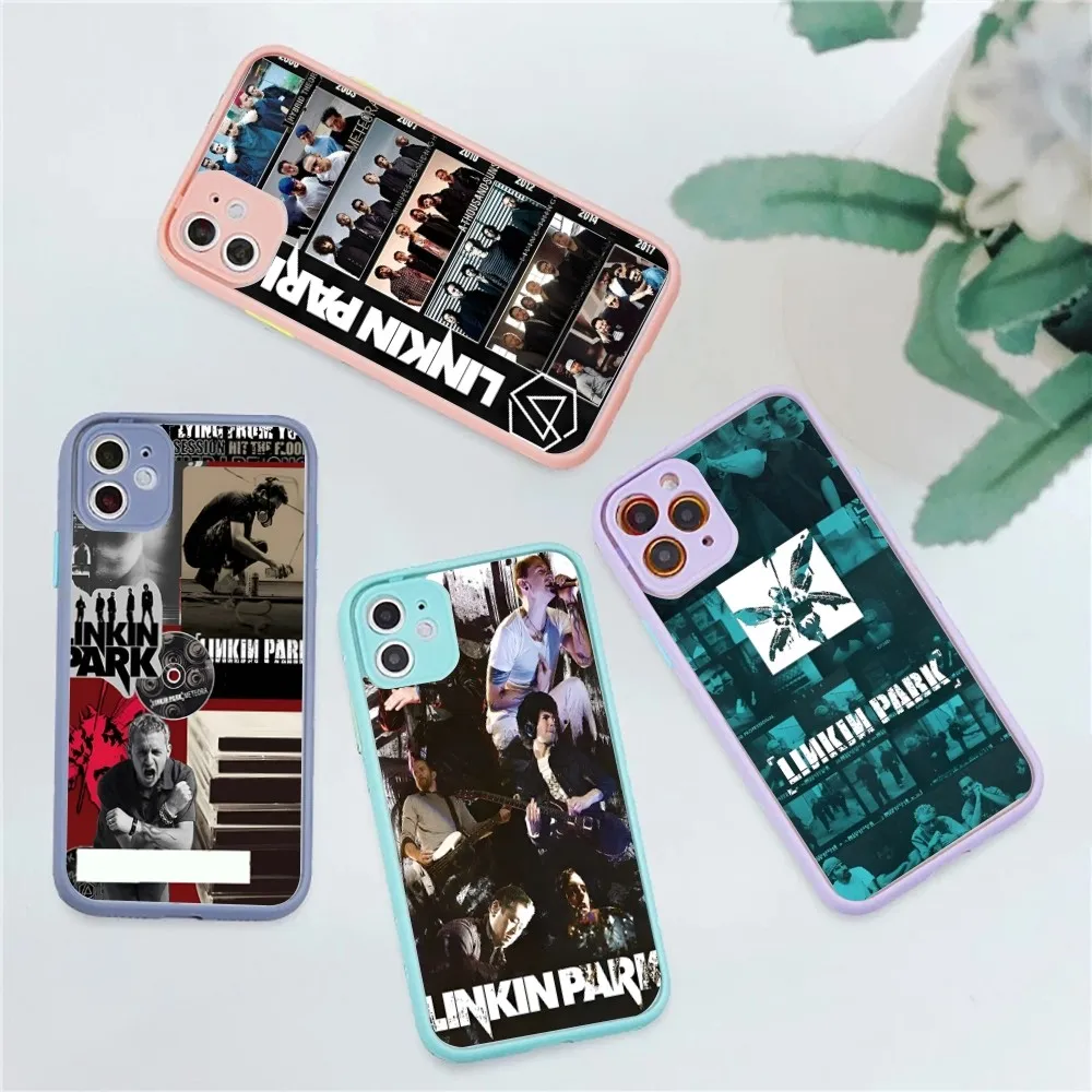 Custodia Per Telefono L-Linkins Music Park Per Iphone 14 11 12 13 Mini Pro Max 8 7 Plus X Xr Xs Max Cover Opaca Traslucida