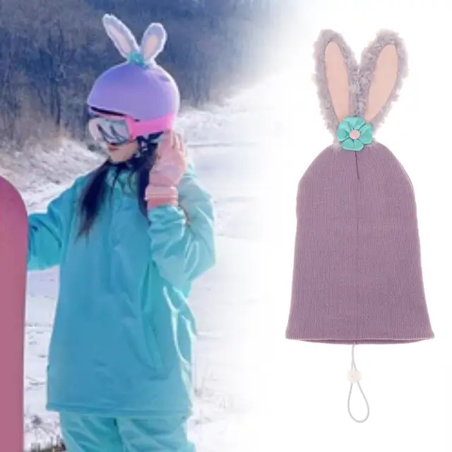 Couvre Casque Ski Adulte , Housse De Casque De Sport Pour Garu00e7ons Et Enfants, Chapeau De Casque De Ski, Snowboard, Vu00e9lo, Housse De Protection Chaude Housse De Casque De Ski