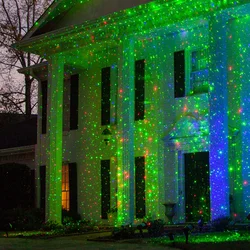 Jardim ao ar livre gramado efeito bola de discoteca luz do palco céu cheio estrela projetor laser paisagem parque pátio natal lâmpada decorativa