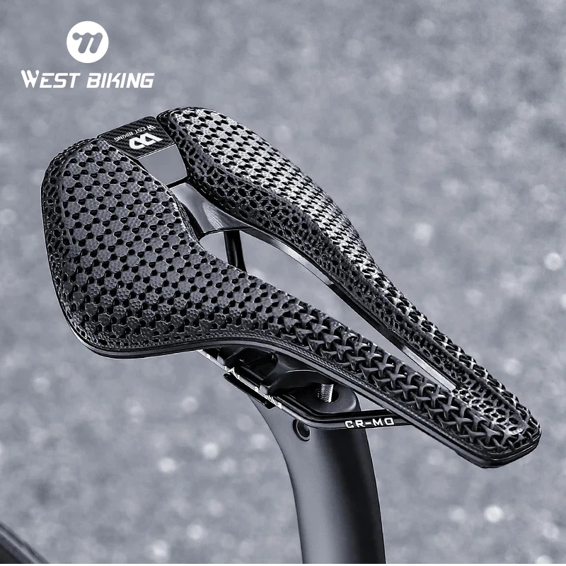 WEST BIKING 3D Printed Bike Saddle Ultralight Soft Bicycle Saddle