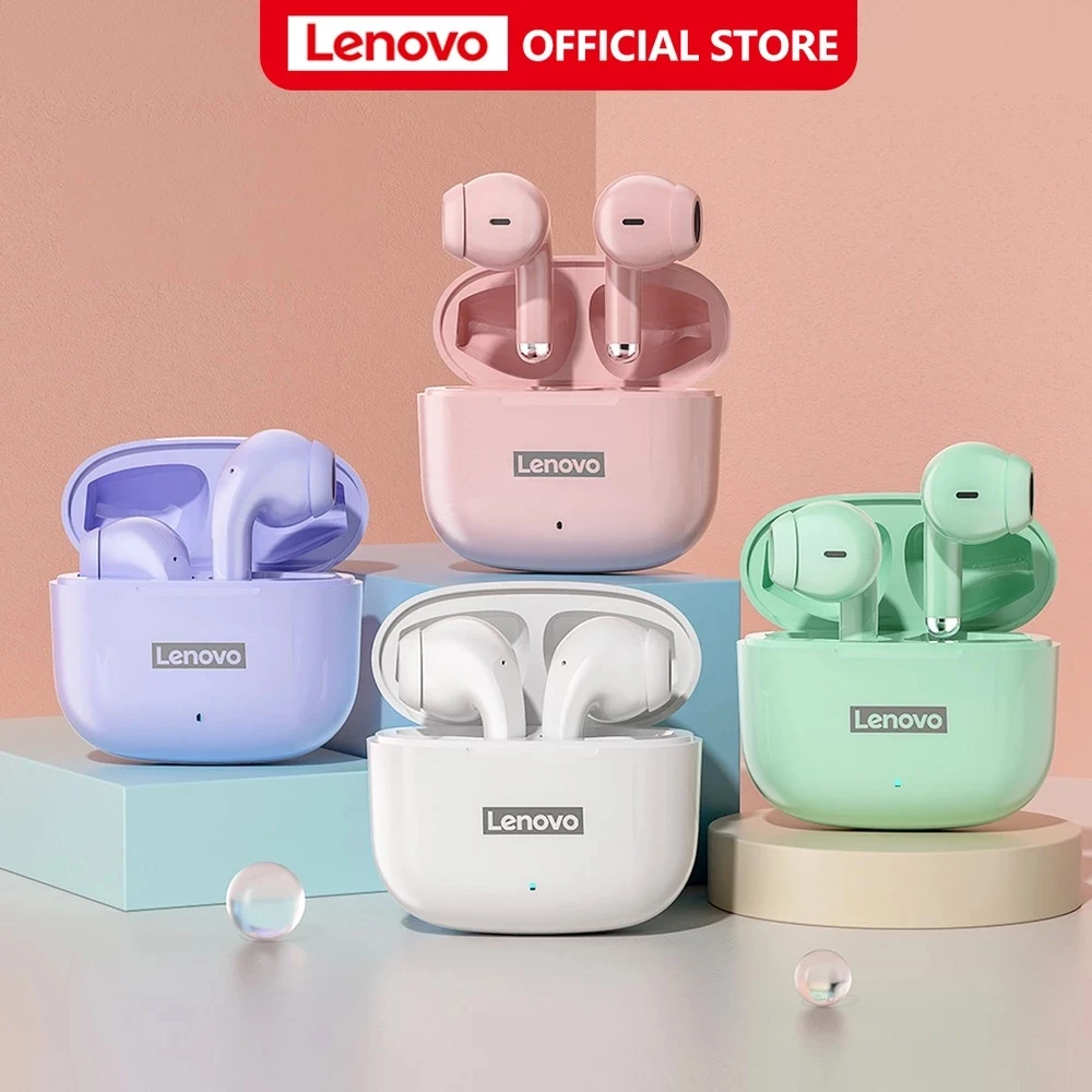 오리지널 레노버 LP40Pro TWS 블루투스 5.1 빠른 연결 이어폰 인체공학적 디자인 헤드폰 강력한 전송 속도 헤드셋