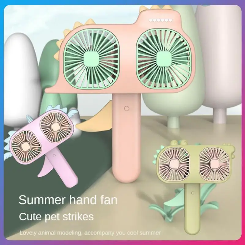 

High-quality Double Head Small Fan Portable Shaped Fan Mini Handheld Dual Head Electric Fan Handheld Manual Fan Mini Fan
