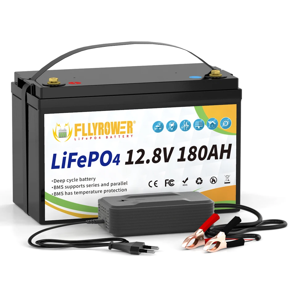 FLLYROWER 12V LiFePO4 Lithium Battery Pack