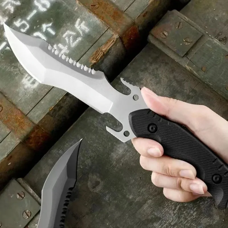 Survival Knife Portable High Hardness Straight Outdoor Tool Pocket Military Hunting Tactics