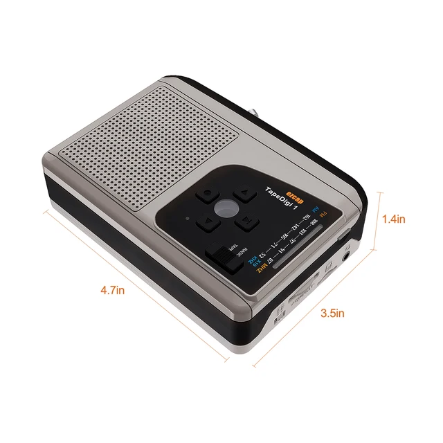 Ezcap Portable Cassette Player with AM/FM Radio Tech Storm