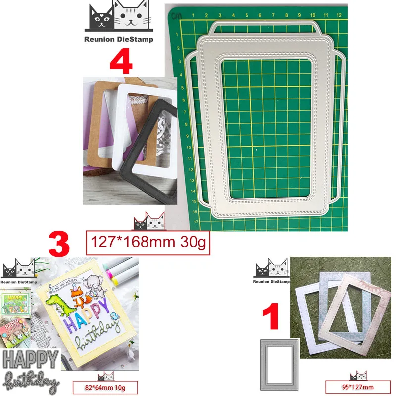 Christmas Frame Die Cut Cutting Dies Scrapbooking Metal Cutting Frame