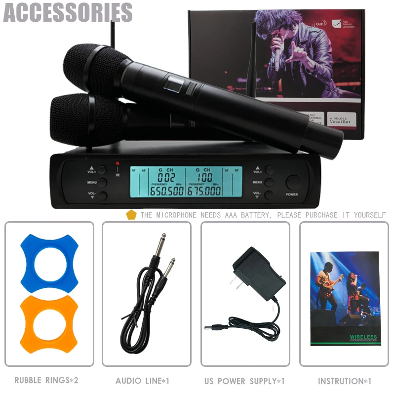 GXS 707 공연용 전문 무선 마이크, 결혼식 파티 KTV 노래방 녹음, 노래 교회 마이크