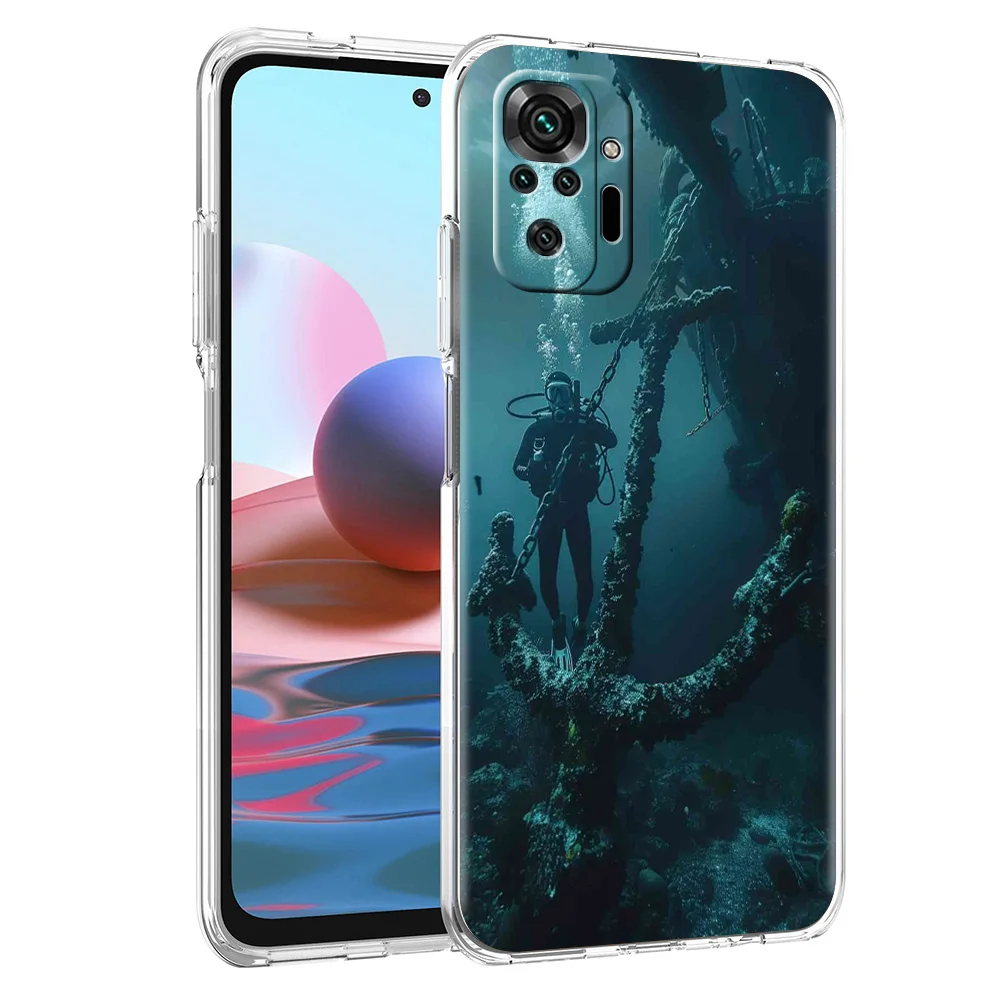 Scuba Diving Soft TPU Phone Case Cover