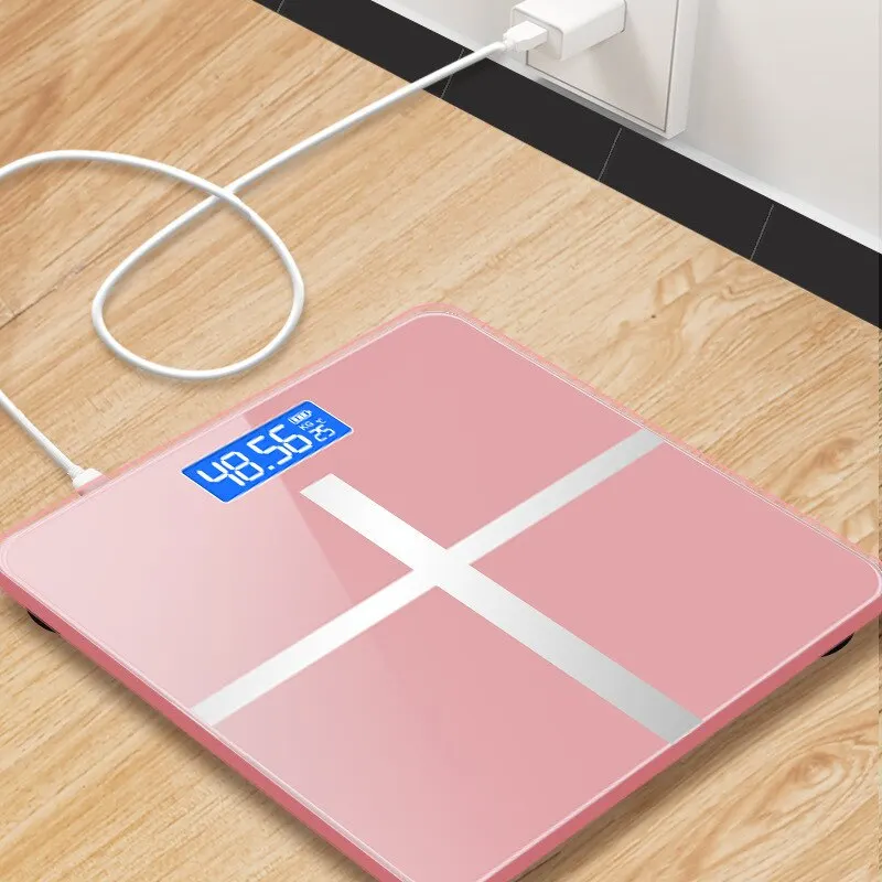 Weight Scale USB Smart Electronic Weight Scale Smart Health Scale Solid Color Household Precision Weight Measurement Figures