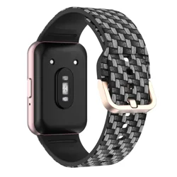 Patterned Silicone Strap - Vibrant Printed Bracelet Wristband Accessory - Samsung Galaxy Fit 3 (Carbon fiber)