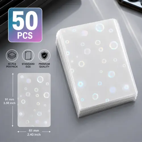 Sharkbang 50pcs/Lot Holo Card Sleeves 61x91mm 20C Macaron Color Kpop Holder For Postcards Films Game Cards Photocard Protector - Image 18