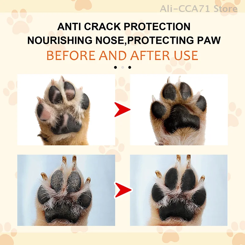 Pet Paw Balm Cat Dog Moisturizing Claw Cream Prevent Cracking Noses Paws Moisturizer Cream Dog Nose Snout Soother Pet Supplies