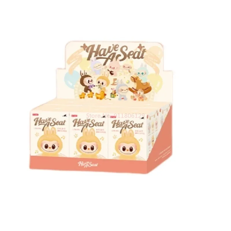 Vinyl Blind Box POP MART Macaron 2nd Generation Labubu Sitting Party Gift Decorative ornaments